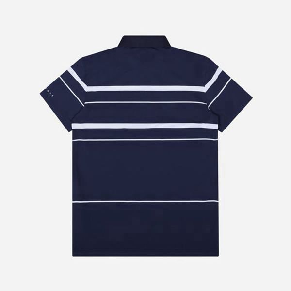 Fila Golf Striped S/S Men's Polo Shirts - Navy,NZ 641-84231